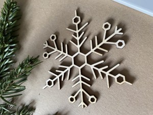 Dekoracja - "Delikatna Śnieżynka III" (4 szt.)     