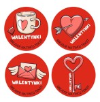 Naklejki walentynkowe I (24 naklejki)