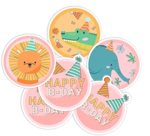 Girlanda urodzinowa "B-Party " (12 elementów)