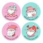 Naklejki walentynkowe - "Skrzaty" (24 naklejki) 