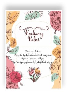 Dyplom "Kochanej Babci" Dzień Babci (A4)     