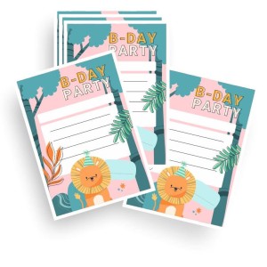 Zaproszenie "B-Day Party" Lew ( 20 szt.)   