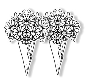 Kreatywna kolorowanka - Bukiet I ( 2szt.)