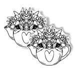 Kreatywna kolorowanka  -  Bukiet III ( 2szt.) 