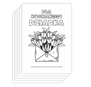 Kreatywna kolorowanka - laurka dla kochanego Dziadka (5 szt.)