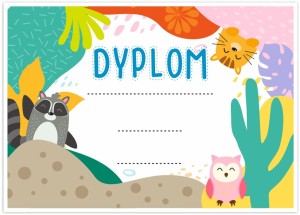 Dyplom uniwersalny "Zwierzaczki" (A4)