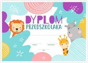 Dyplom Przedszkolaka  - wzór 5 (A4)