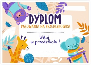 Dyplom Pasowania na Przedszkolaka  - wzór 10 (A4)