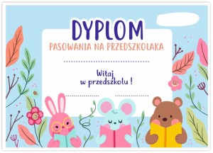 Dyplom Pasowania na Przedszkolaka - wzór 2 (A4)