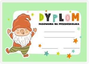 Dyplom Pasowania na Przedszkolaka - wzór 6 (A4) 
