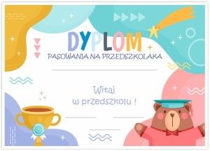 Dyplom Pasowania na Przedszkolaka - wzór 7 (A4)