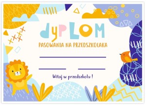 Dyplom Pasowania na Przedszkolaka - wzór 8 (A4)