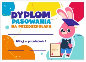 Dyplom Pasowania na Przedszkolaka - wzór 13 (A4)