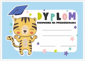 Dyplom Pasowania na Przedszkolaka - wzór 4 (A4)