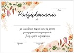 Dyplom Podziękowania  - wzór 1 (A4)