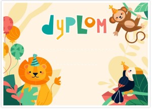 Dyplom urodzinowy "ZOO" (A4)    