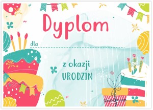 Dyplom urodzinowy "Malowany" (A4)    