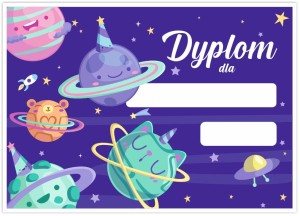 Dyplom urodzinowy "Kosmos" (A4)   