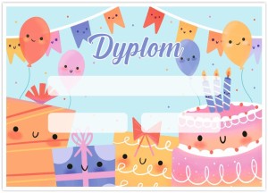 Dyplom urodzinowy "Tort" (A4)   