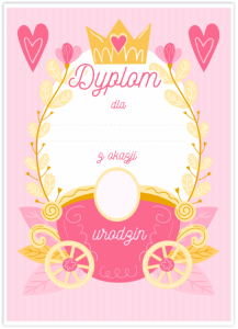 Dyplom urodzinowy "Księżniczka" (A4)    