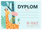 Dyplom urodzinowy "B-day Party" (A4)  
