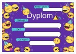 Dyplom urodzinowy "Emoji" (A4)    
