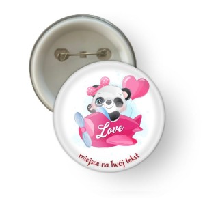 Przypinka - "Walentynki Panda"