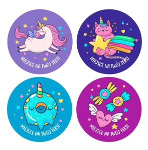 Naklejki urodzinowe "Kotorożec II" (24 naklejki)  