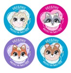 Naklejki urodzinowe "Słodkie Zwierzaczki" (24 naklejki)