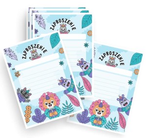 Zaproszenie "Zwierzaczki" ( 20 szt.)