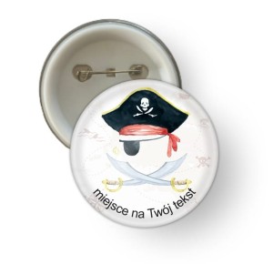 Przypinka - urodzinowa "Pirat" wzór 6
