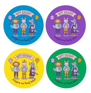 Naklejki urodzinowe  (24 naklejki) 
