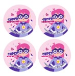 Naklejki "Super Dziewczyna". Wzór 1 (24 naklejki)