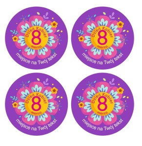 Naklejki  "Dzień Kobiet"  (24 naklejki)