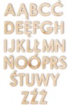 Drewniana układanka "Duże literki" - Alfabet Polski (32 literki) 