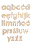 Drewniana układanka "Małe literki" - Alfabet Polski (32 literki) 
