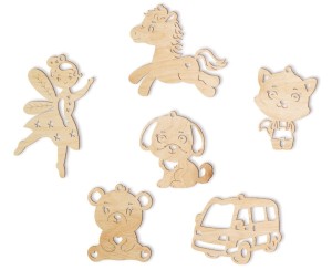 Girlanda drewniana "Zabawki" 6 elementów