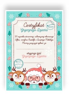 Certyfikat "Grzecznego Dziecka II"