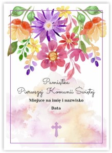 Dyplom "Pamiątka Pierwszej Komunii świętej I"  (A4)  