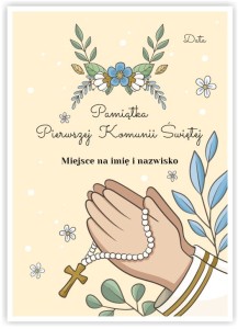 Dyplom "Pamiątka Pierwszej Komunii świętej III"  (A4)  