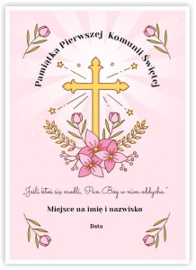 Dyplom "Pamiątka Pierwszej Komunii świętej IV"  (A4)   