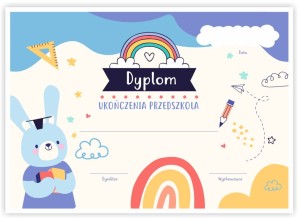 Dyplom "Ukończenia przedszkola XII"  (A4) 