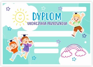 Dyplom "Ukończenia przedszkola XIII"  (A4)  