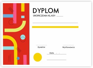 Dyplom "Ukończenia klasy" - wzór 3