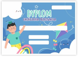 Dyplom "Ukończenia przedszkola XIV"  (A4)  