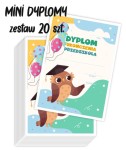 Zestaw 20 dyplomów mini "Ukończenia przedszkola II "  (A6)