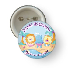 Przypinka - ukończenia przedszkola "Wakacje" 