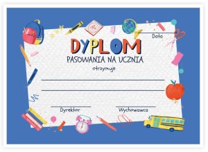 Dyplom "Pasowania na Ucznia" (wzór 20)