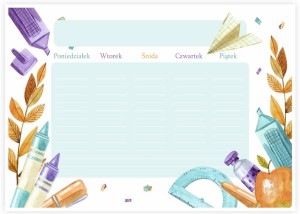 Plan lekcji - wzór 6 ( format A3)