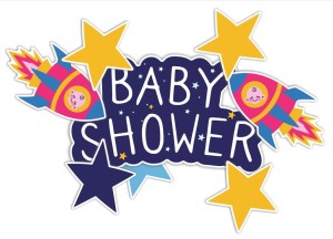 Girlanda Baby Shower "Kosmos " Maxi (11 elementów)  